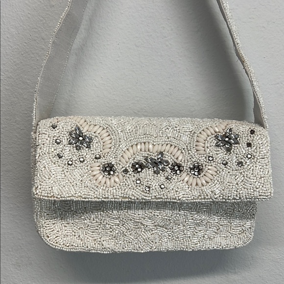 LULU Handbags - Lulu | Beaded Bag w/ Rhinestone Embellishments 🤍